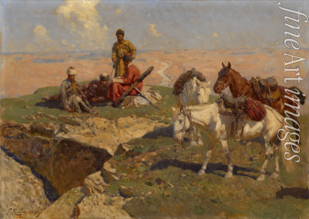 Roubaud Franz - Die kaukasischen Reiter bei einer Rast