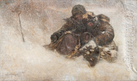 Bogdanov-Belsky Nikolai Petrovich - Snowstorm. Children
