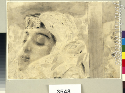 Vrubel Mikhail Alexandrovich - Tamara in the coffin. Illustration to the poem 