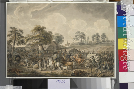 Adam Albrecht - Die französische Armee beim Übergang über die Düna am 24. Juli 1812