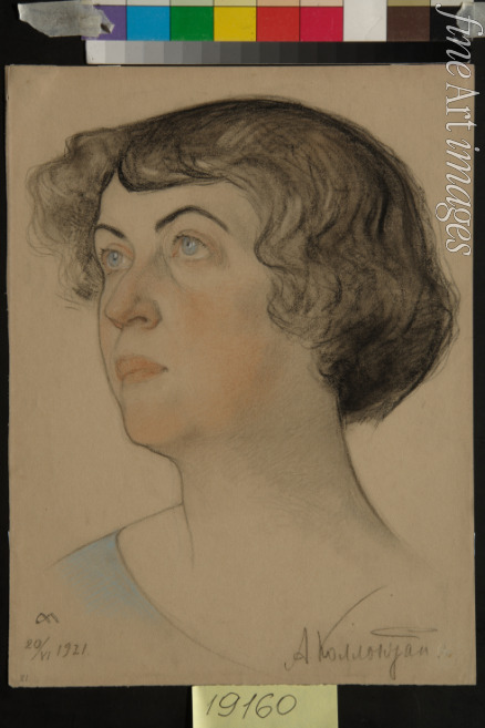 Andreev Nikolai Andreevich - Portrait of Alexandra Mikhailovna Kollontai (1872-1952)