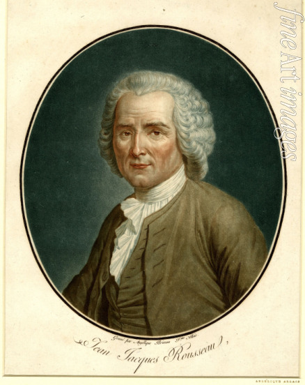Allais (nee Briceau) Angélique - Porträt von Jean-Jacques Rousseau (1712-1778)
