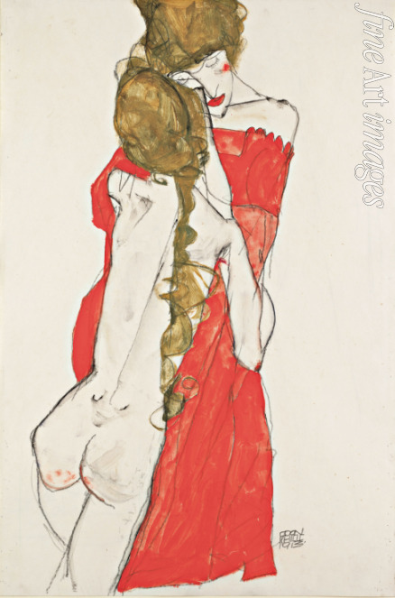Schiele Egon - Mother and Daughter