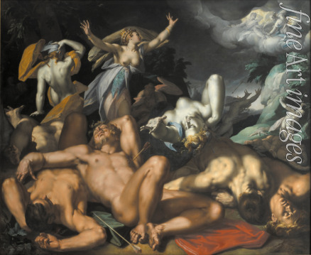 Bloemaert Abraham - Apollo and Diana Punishing Niobe by Killing her Children