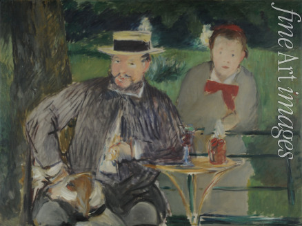 Manet Édouard - Portrait of Ernest Hoschedé with his Daughter Marthe