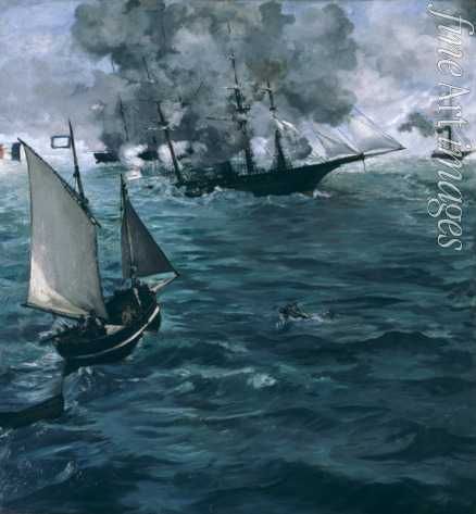 Manet Édouard - Seegefecht zwischen der Kearsarge und der Alabama