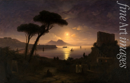 Aivazovsky Ivan Konstantinovich - The Bay of Naples at Moonlit Night