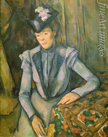 Cézanne Paul - Lady in blue (Madame Cézanne)