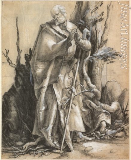 Grünewald Matthias - Bearded Saint with walking stick