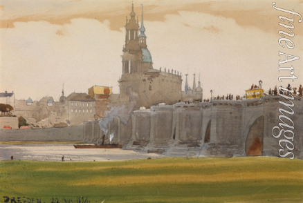 Benois Albert Nikolayevich - View of Dresden