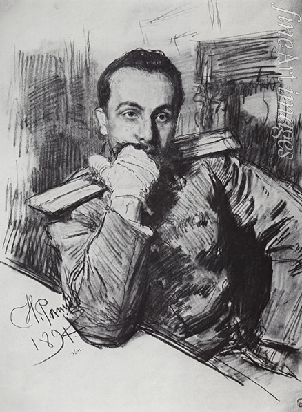 Repin Ilya Yefimovich - Portrait of the author Alexander Vladimirovich Zhirkevich (1857-1927)