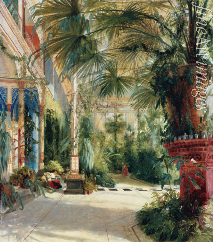 Blechen Carl - The Interior of the Palm House