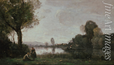Corot Jean-Baptiste Camille - Seinelandschaft bei Chatou