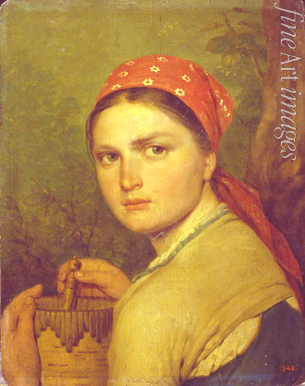 Venetsianov Alexei Gavrilovich - A Peasant Girl