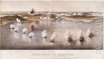 Dolby Edwin Thomas - Bomarsund während dem Bombardement am 15. Aug. 1854