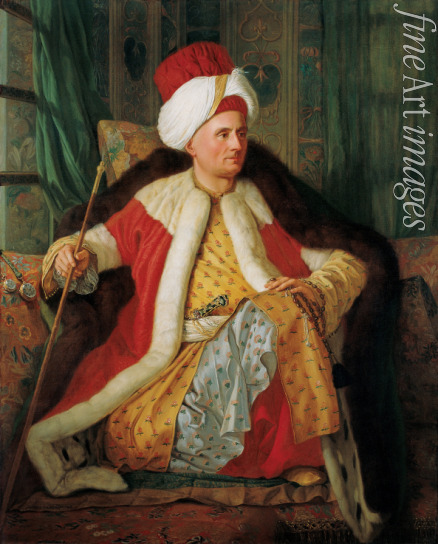 Favray Antoine de - Portrait of Charles Gravier Count of Vergennes, French Ambassador, in Turkish Attire