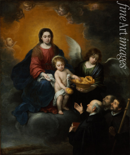 Murillo Bartolomé Estebàn - Das Christuskind verteilt Brot an die Pilger