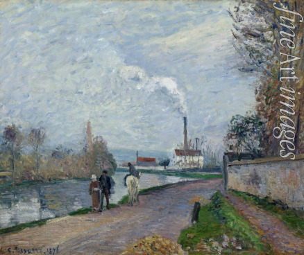 Pissarro Camille - Grauer Tag an den Ufern der Oise bei Pontoise
