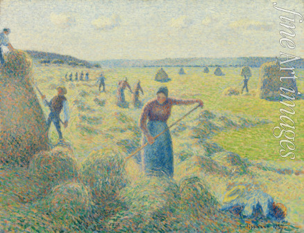 Pissarro Camille - The haymaking, Éragny
