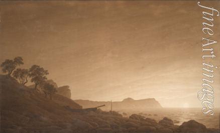 Friedrich Caspar David - View of Arkona with Rising Moon