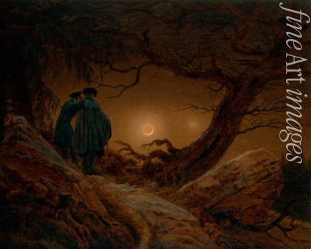 Friedrich Caspar David - Zwei Männer in Betrachtung des Mondes