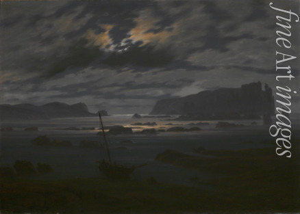 Friedrich Caspar David - Die Nordsee im Mondlicht
