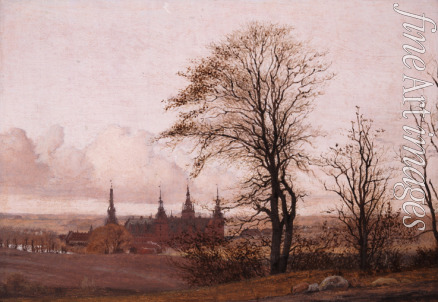 Købke Christen Schiellerup - Autumn Landscape. Frederiksborg Castle in the Middle Distance