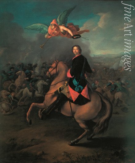 Tannauer Johann Gottfried - Peter I at the battle of Poltava