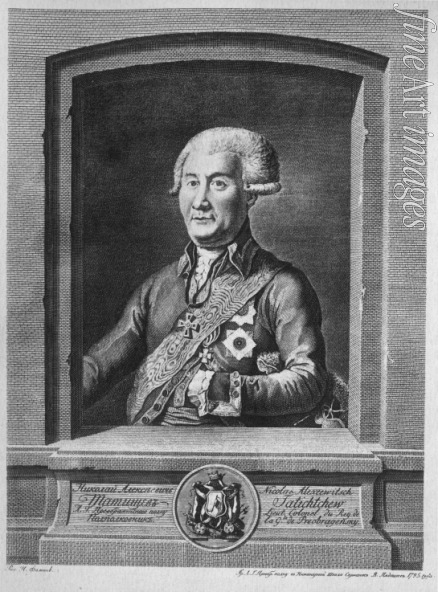 Pjadyschew Wassili Petrowitsch - Porträt von Nikolai Alexejewitsch Graf Tatischtschew (1739-1823)
