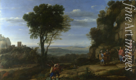 Lorrain Claude - Landschaft mit David vor der Höhle von Adullam