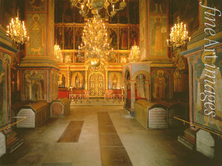 Old Russian Architecture - Interior of the Archangel Michael Cathedral in the Moscow Kremlin