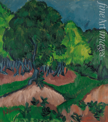 Kirchner Ernst Ludwig - Landscape with Chestnut Tree