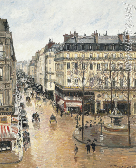 Pissarro Camille - Rue Saint-Honoré am Nachmittag bei Regen