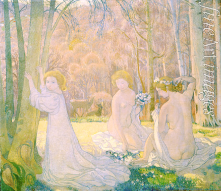 Denis Maurice - Figures in spring landscape (Sacred Grove)