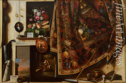 Gijsbrechts Cornelis Norbertus - Trompe l'oeil. A Cabinet in the Artist's Studio