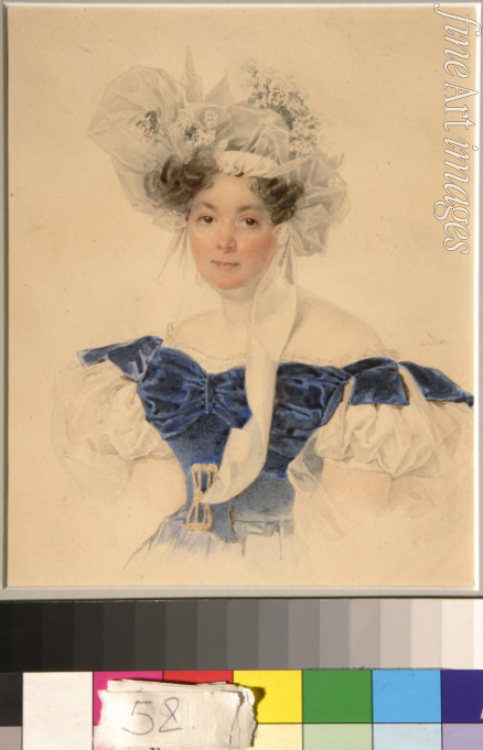 Sokolow Pjotr Fjodorowitsch - Porträt von Fürstin Warwara Sergeiewna Golizyna (1794-1875), geb. Rumjanzewa-Kagulska