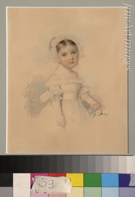 Sokolow Pjotr Fjodorowitsch - Porträt von Fürstin Alexandra Alexandrowna Golizyna (1823-1910)