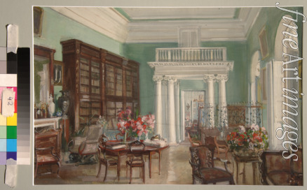Sredin Alexander Valentinowitsch - Interieur der Bibliothek im Golizyns Anwesen Nikolo-Urjupino
