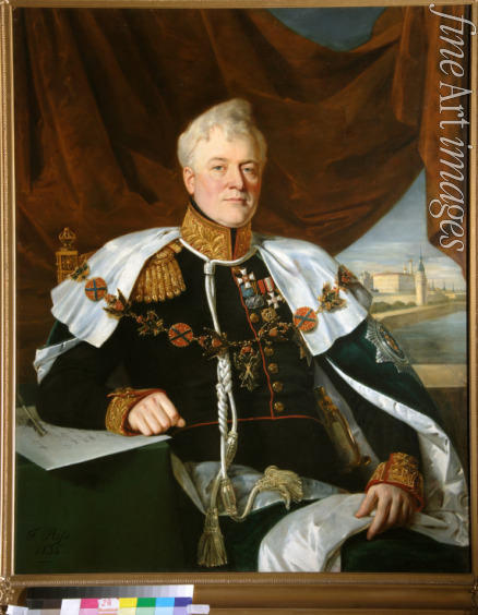 Riss François Nicolas - Porträt von Fürst Dmitri Wladimirowitsch Golizyn (1771-1844)