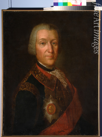 Unbekannter Künstler - Porträt von Fürst Fjodor Iwanowitsch Golizyn (1700-1759)