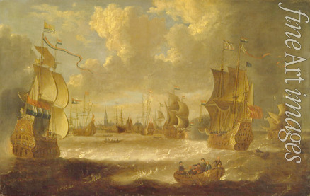 Storck Abraham - Ships in a lagoon