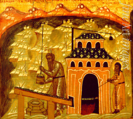 Altrussische Kunst - Salzgewinnung im Solowezki-Kloster der Verklärung des Herrn auf den Solowezki-Inseln