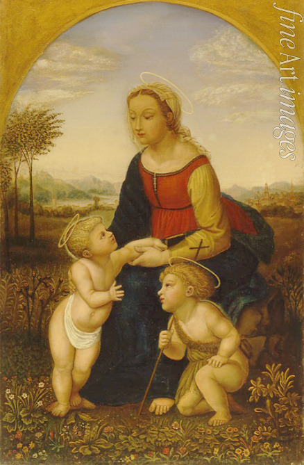 Pforr Franz - Virgin and child with John the Baptist as a Boy