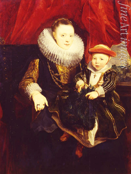 Dyck Sir Anthonis van - Bildnis einer jungen Dame mit dem Kind