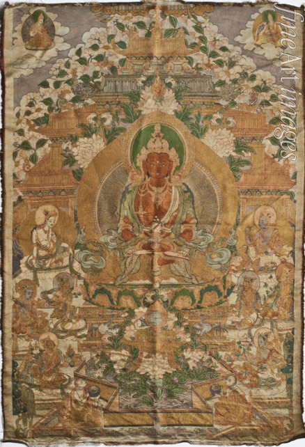 Tibetische Kultur - Amitayus Buddha Thangka