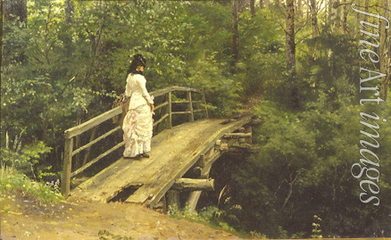 Repin Ilja Jefimowitsch - Sommerlandschaft (Vera Repina auf der Brücke von Abramzewo)