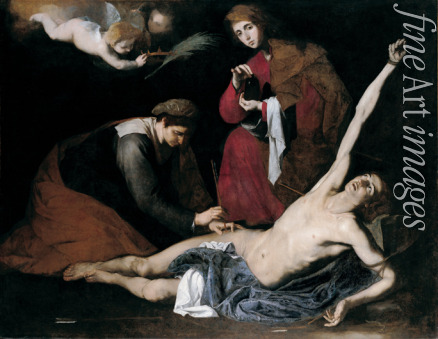 Ribera José de - Die Heiligen Sebastian, Irene und Luzia