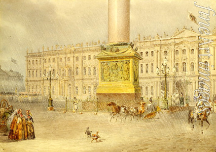 Sadovnikov Vasily Semyonovich - The Palace Square in Saint Petersburg