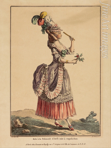 Le Beau Pierre Adrien - A Polonaise Dress with draped overskirt. (From 