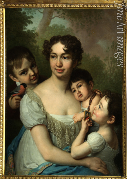 Borowikowski Wladimir Lukitsch - Porträt von Jelena Balaschowa mit Kinder